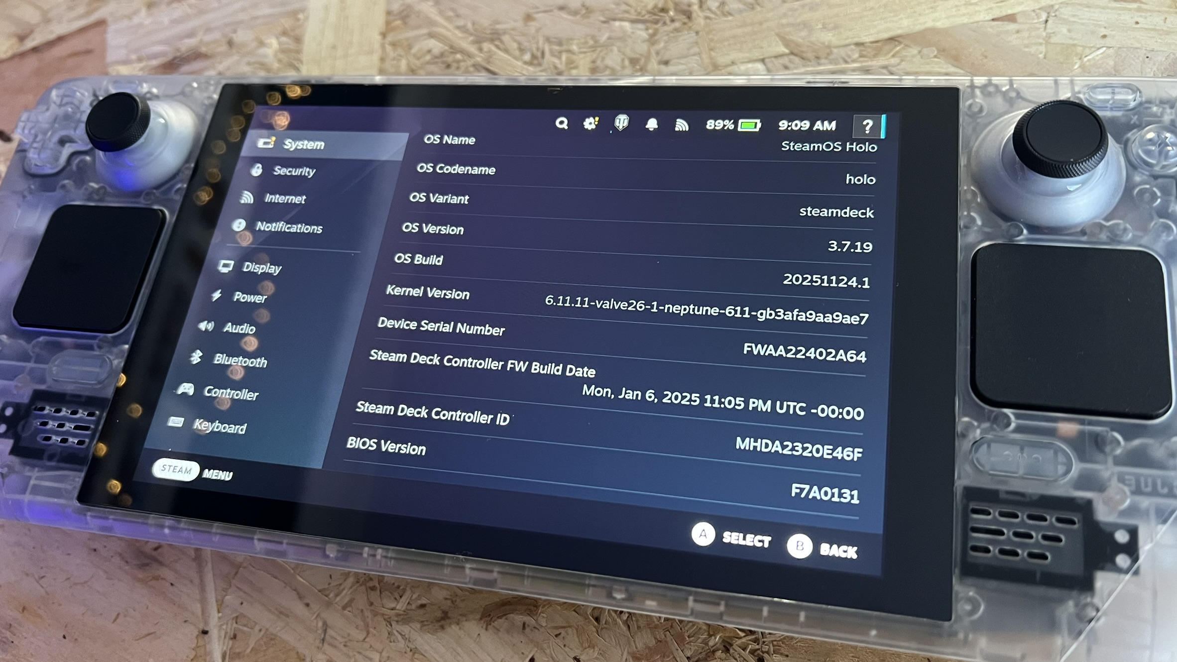 Valve Steam Deck 256GB - Transparent Mod - Image 5